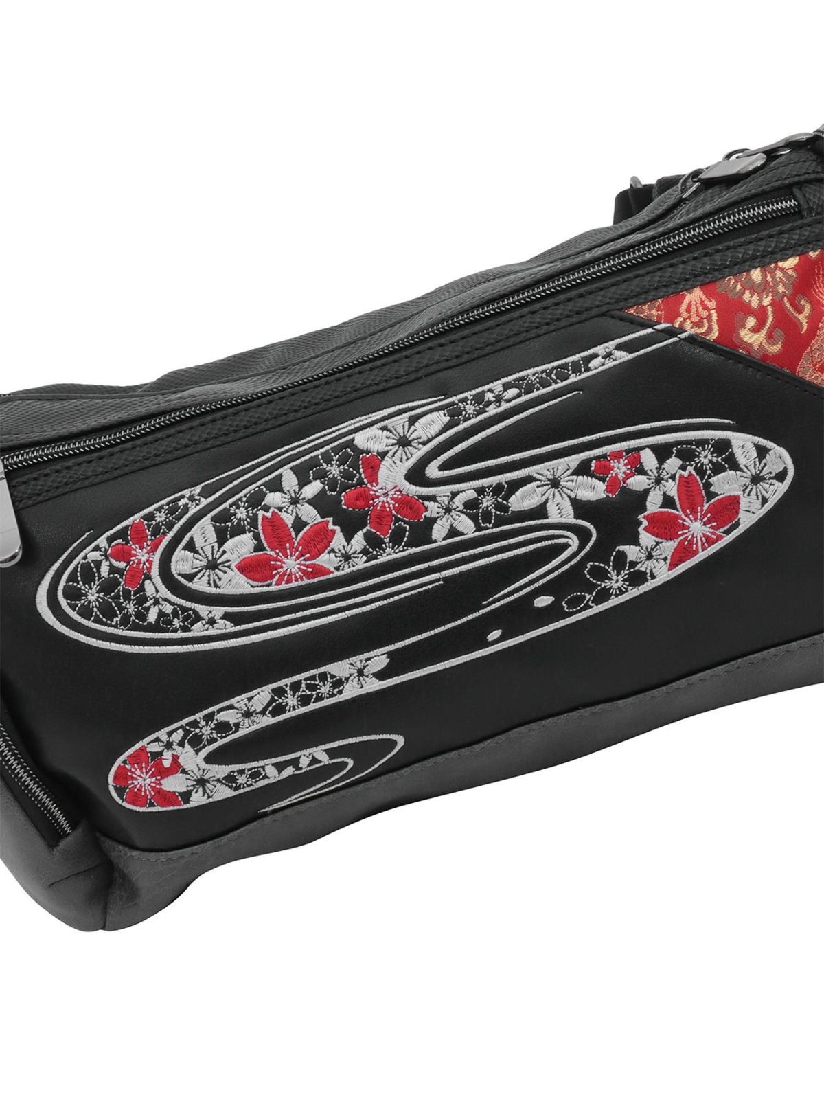 【雅結】桜流水刺繍入り横型ボディバッグ