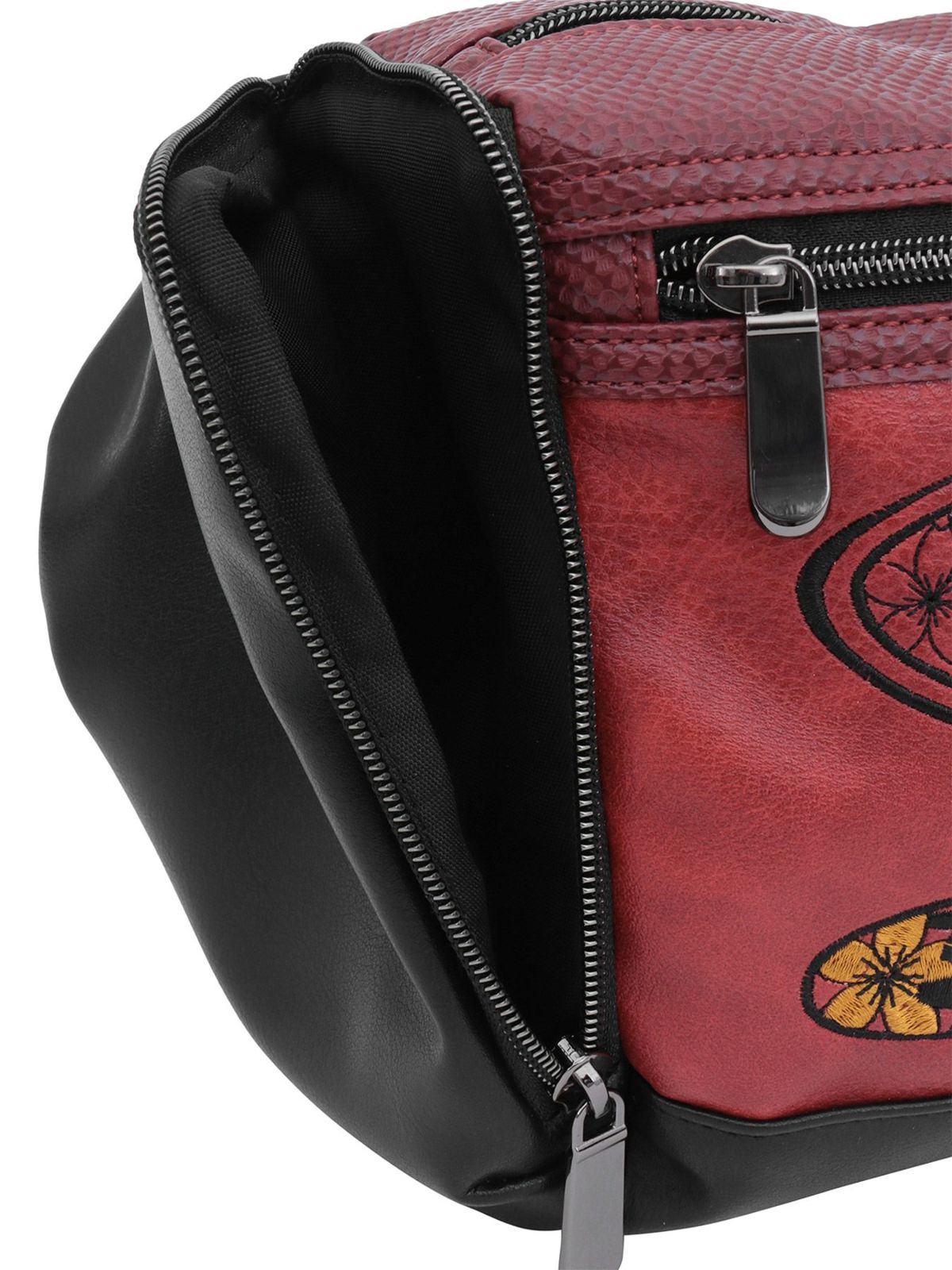 【雅結】桜流水刺繍入り横型ボディバッグ