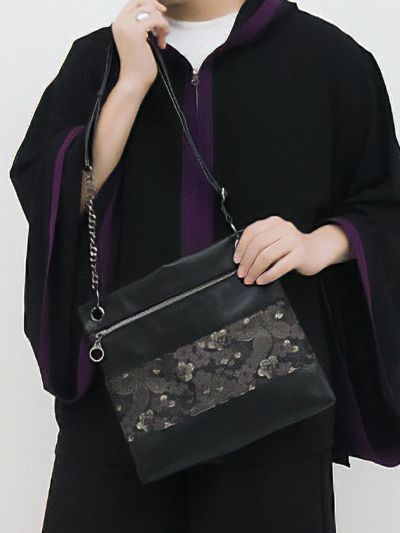 【雅結 -EN-】<br>金襴切替 2WAYショルダーバッグ