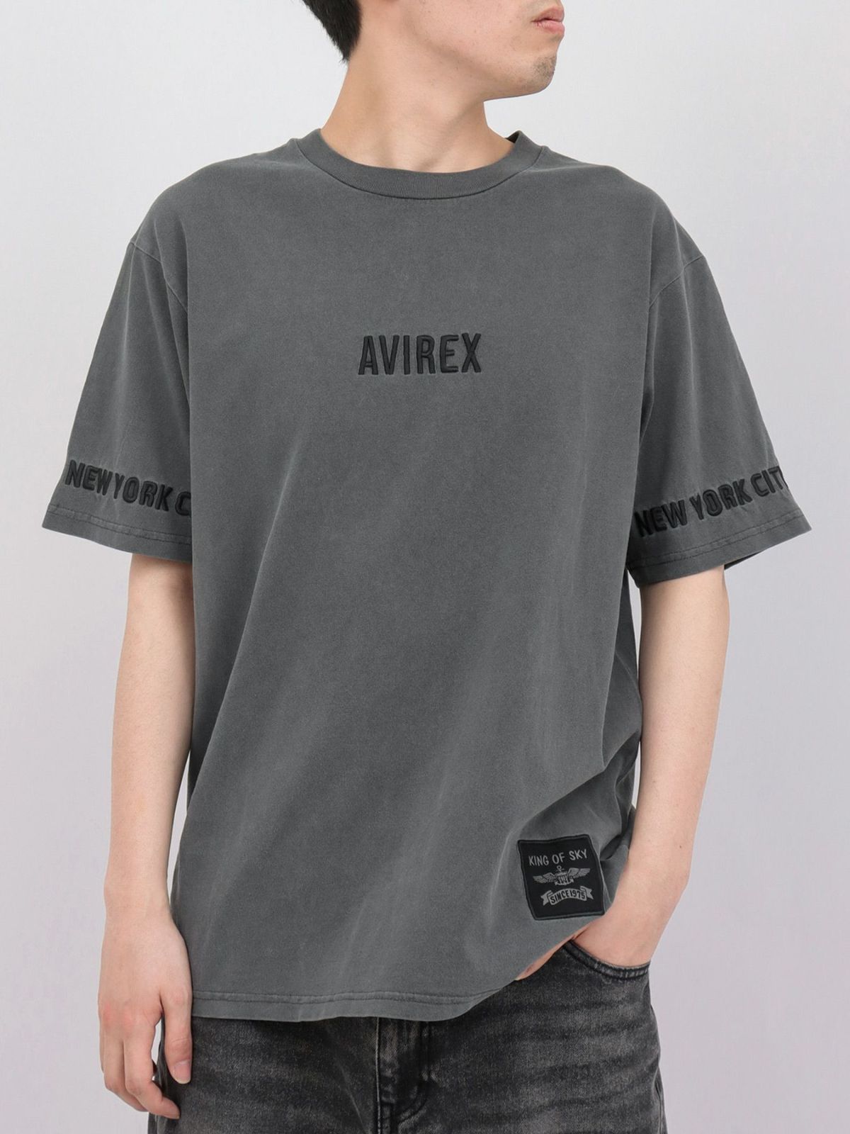 【AVIREX】EMBROIDERY LOGO T-SHIRT 〔LIMITED〕