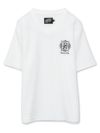 【DAZZLE】 ジャガード総柄パイル素材VネックTシャツ
