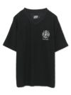 【DAZZLE】 ジャガード総柄パイル素材VネックTシャツ