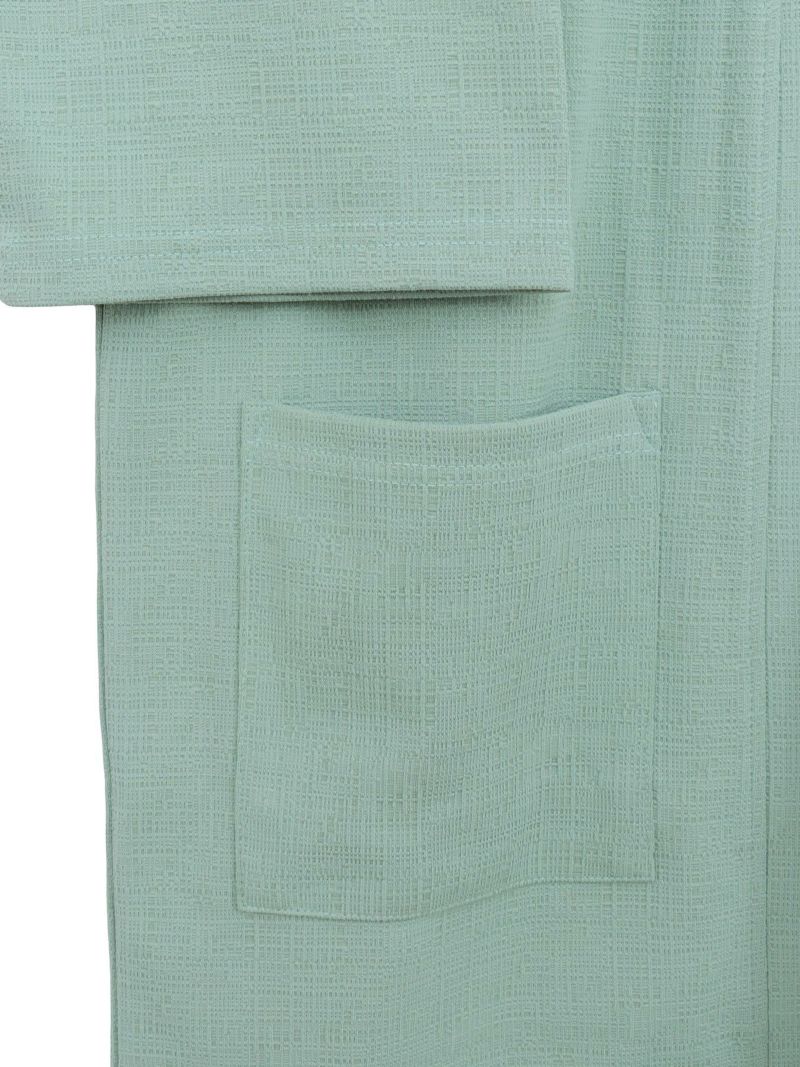 【雅結】蓮流水刺繍 6分袖カーディガン×ポケットTシャツ アンサンブル