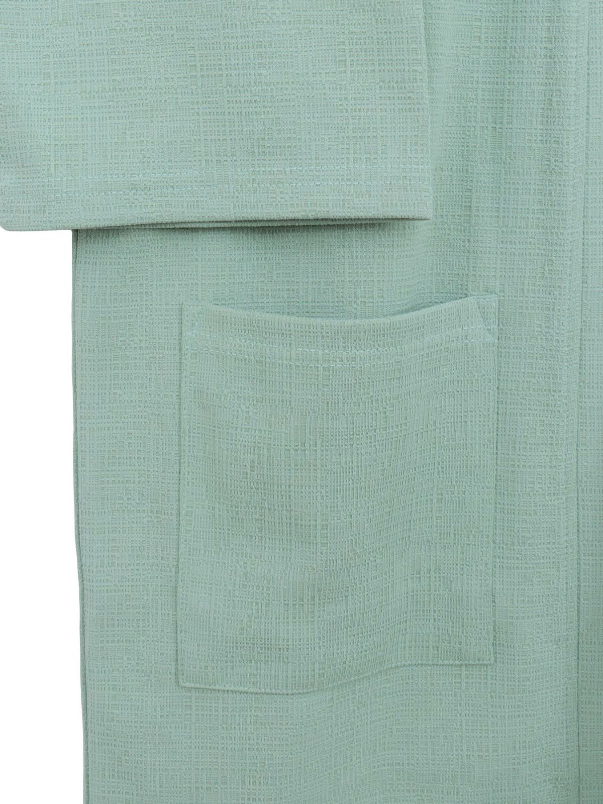 【雅結】蓮流水刺繍 6分袖カーディガン×ポケットTシャツ アンサンブル