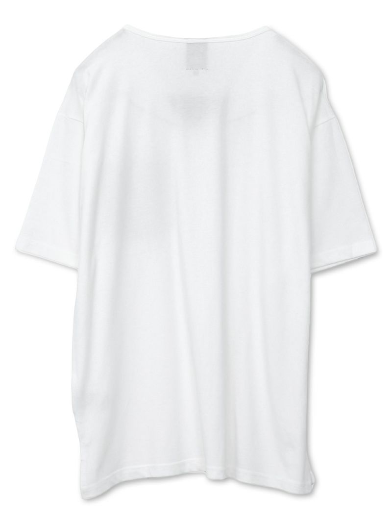 【雅結】蓮流水刺繍 6分袖カーディガン×ポケットTシャツ アンサンブル