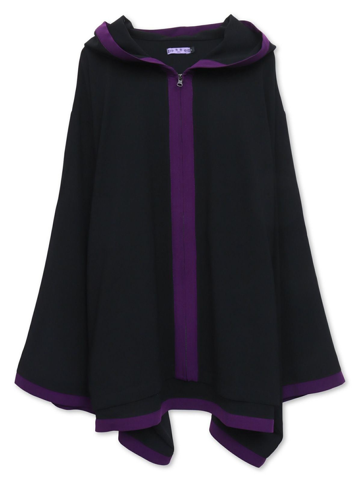 【雅結 -EN-】彼岸花刺繍 配色切替キモノスリーブZIPパーカー