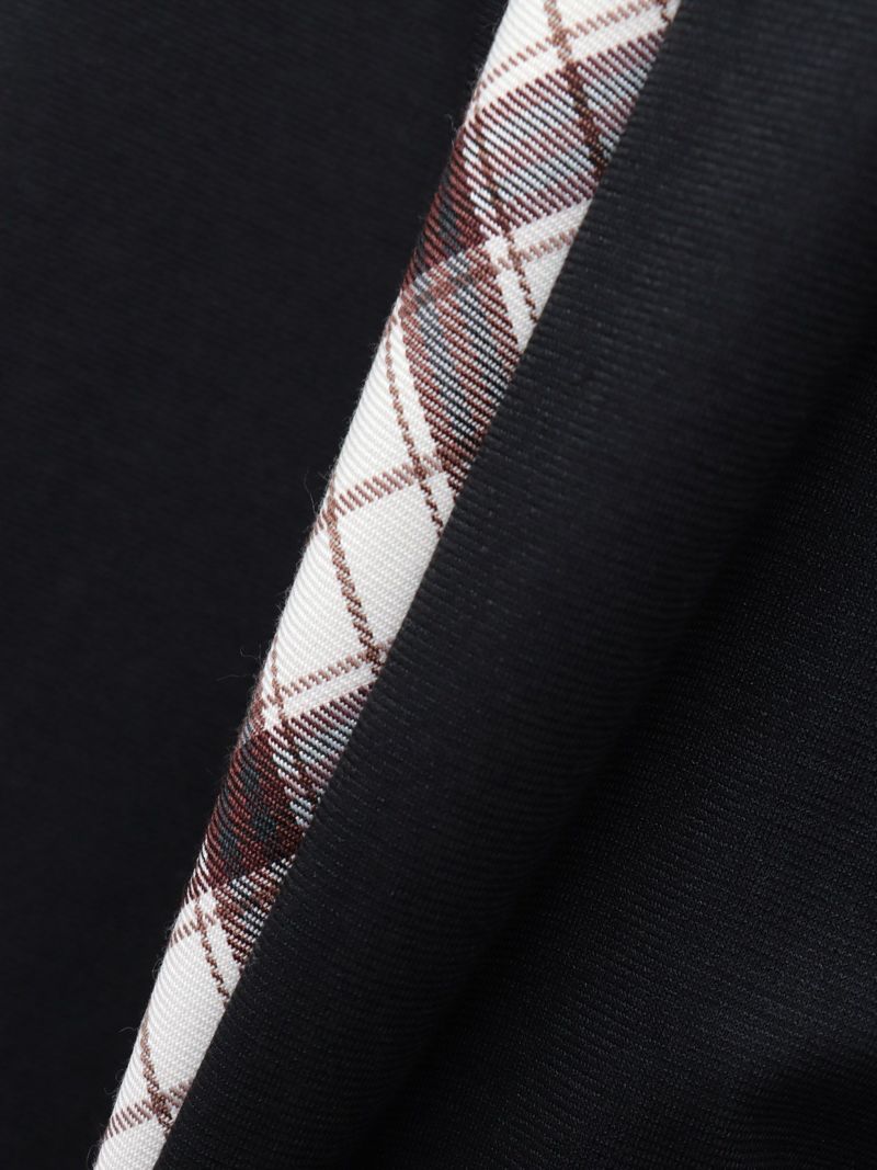 【雅結 -YuU-】“白ウサギと黒ネコ”チェック切替ロングスカート