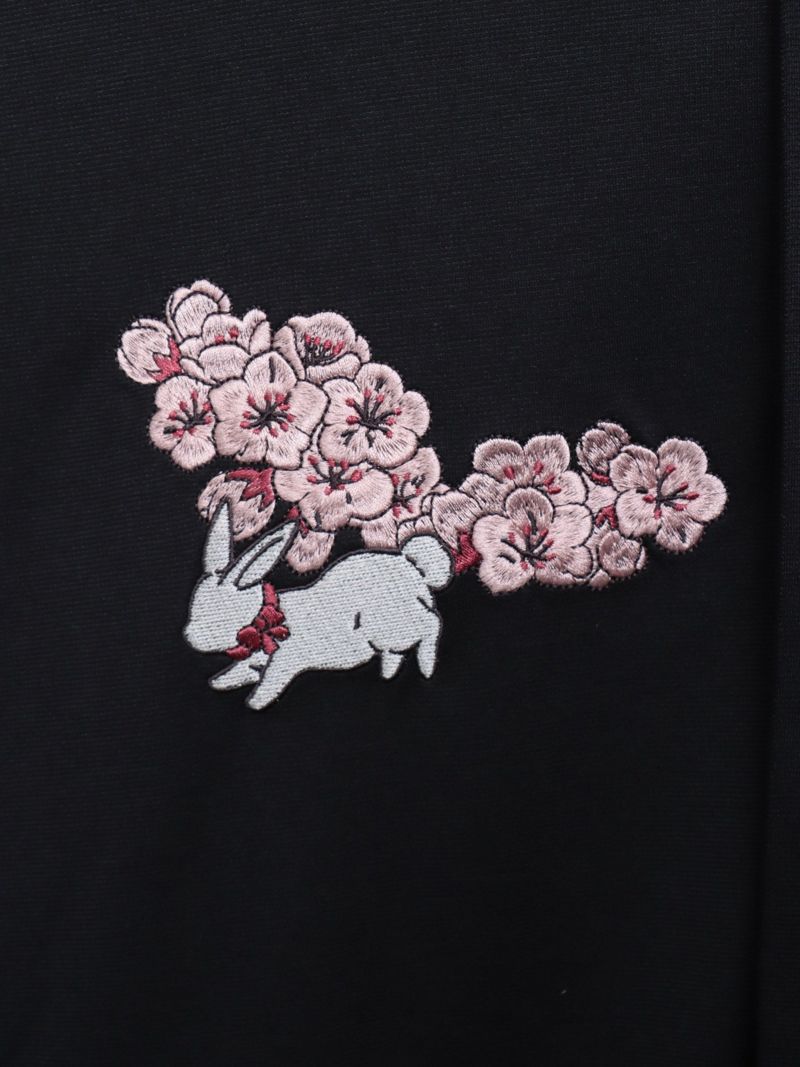 【雅結 -YuU-】“白ウサギと黒ネコ”チェック切替ポンチョパーカー