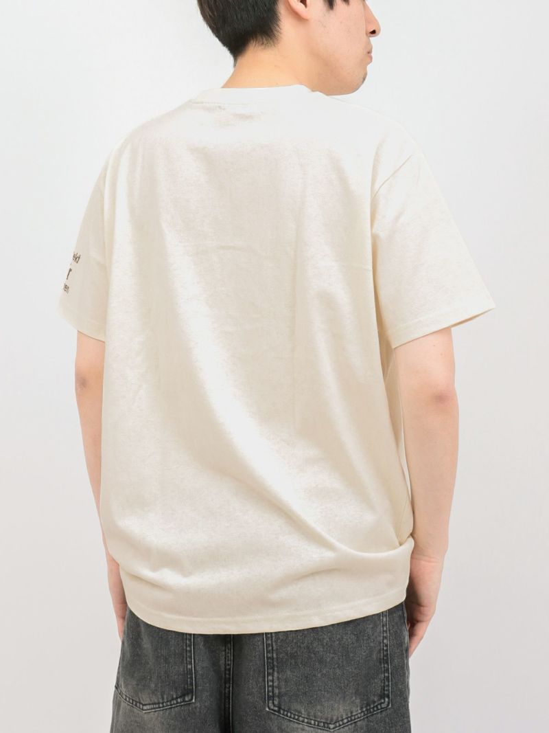 【moz】エルク ワンポイントサガラ刺繍入りTシャツ〔別注〕