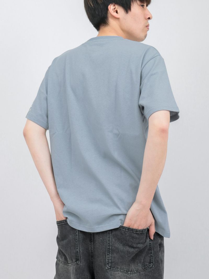 【moz】エルク ワンポイントサガラ刺繍入りTシャツ〔別注〕