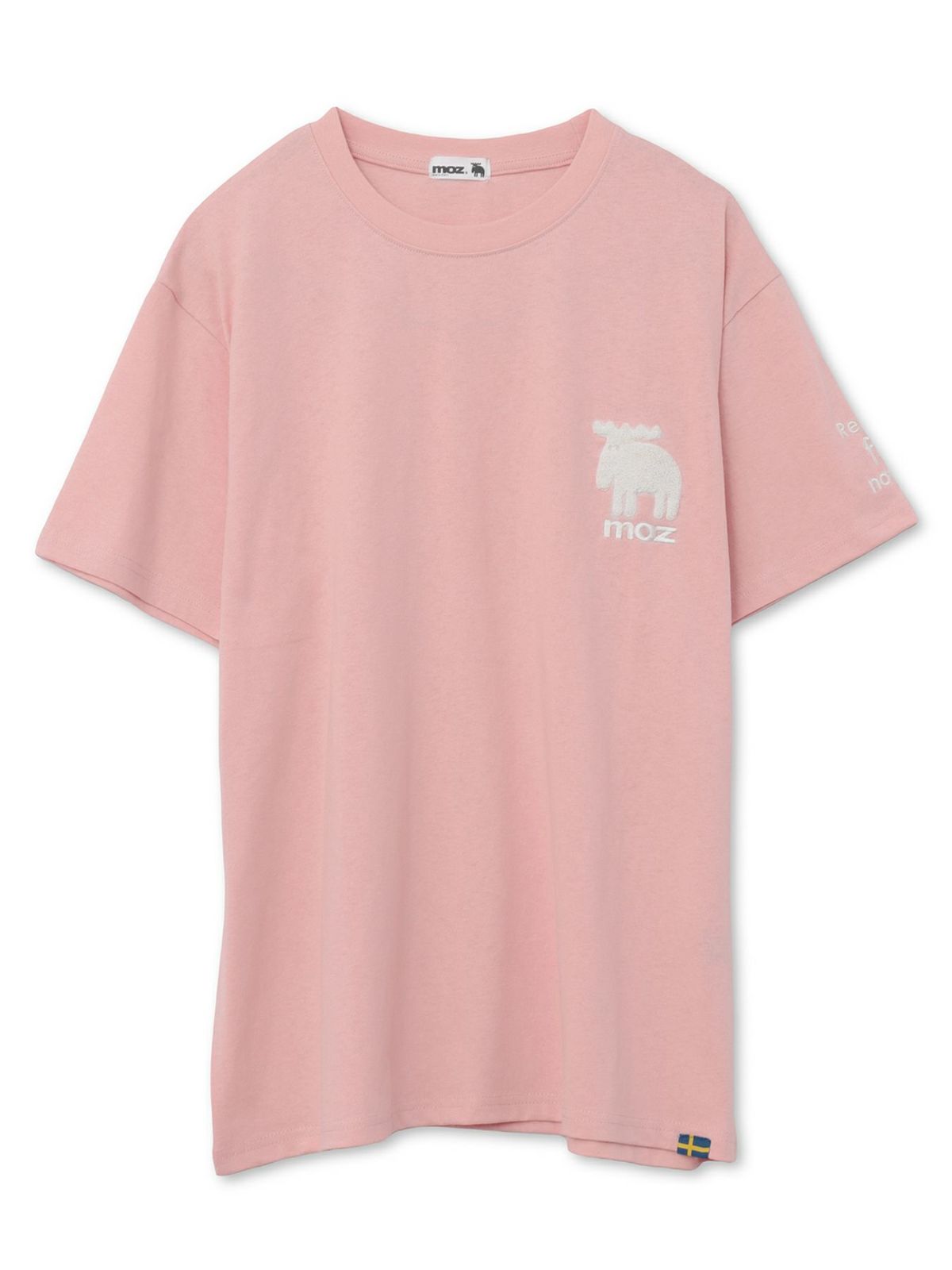 【moz】エルク ワンポイントサガラ刺繍入りTシャツ〔別注〕