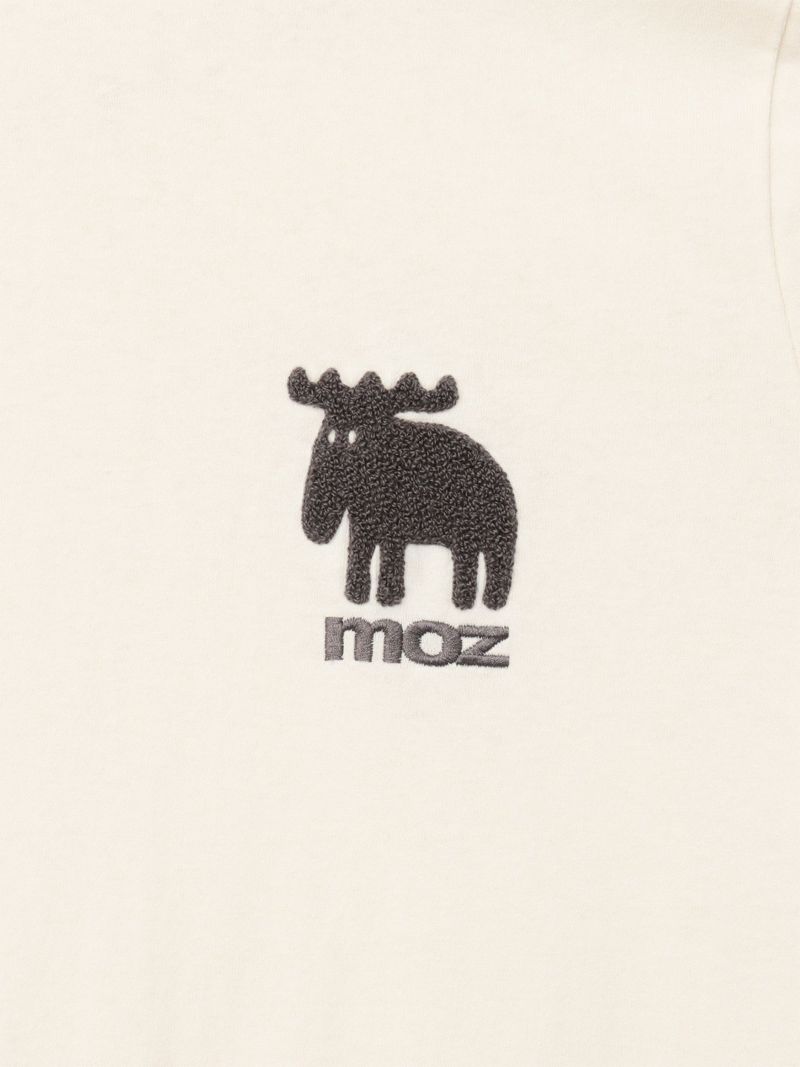 【moz】エルク ワンポイントサガラ刺繍入りTシャツ〔別注〕