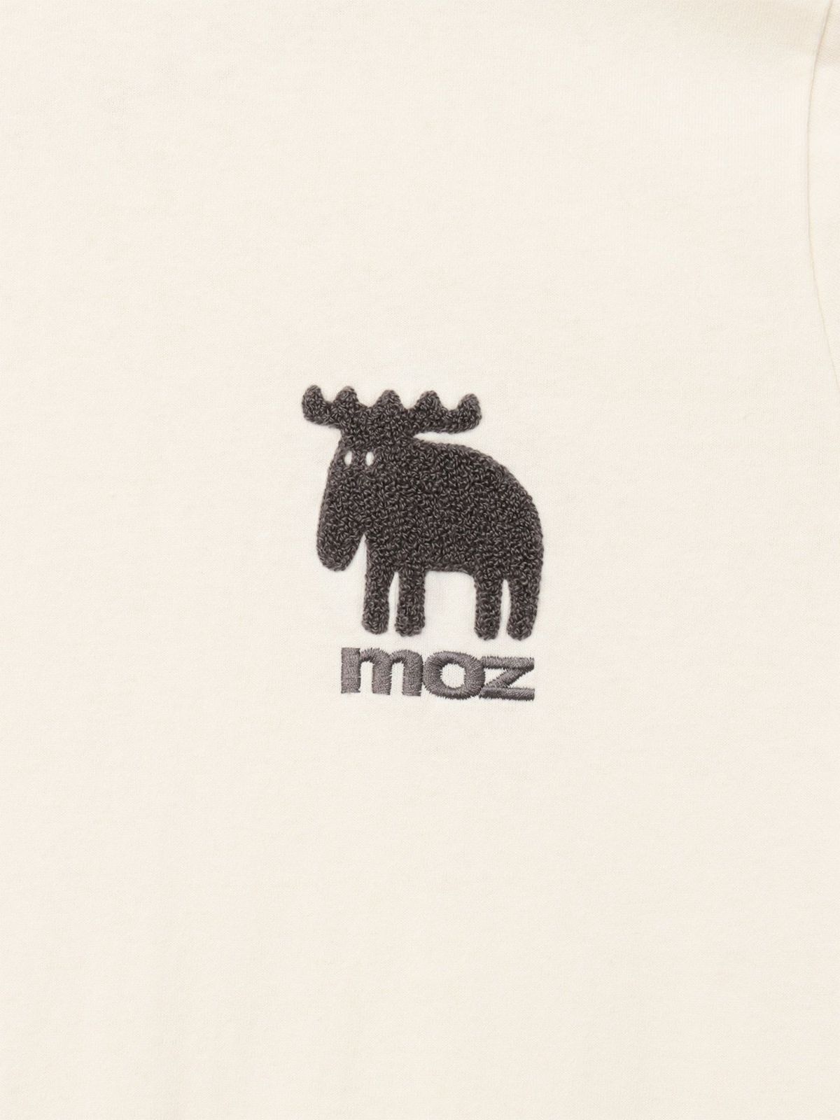 【moz】エルク ワンポイントサガラ刺繍入りTシャツ〔別注〕