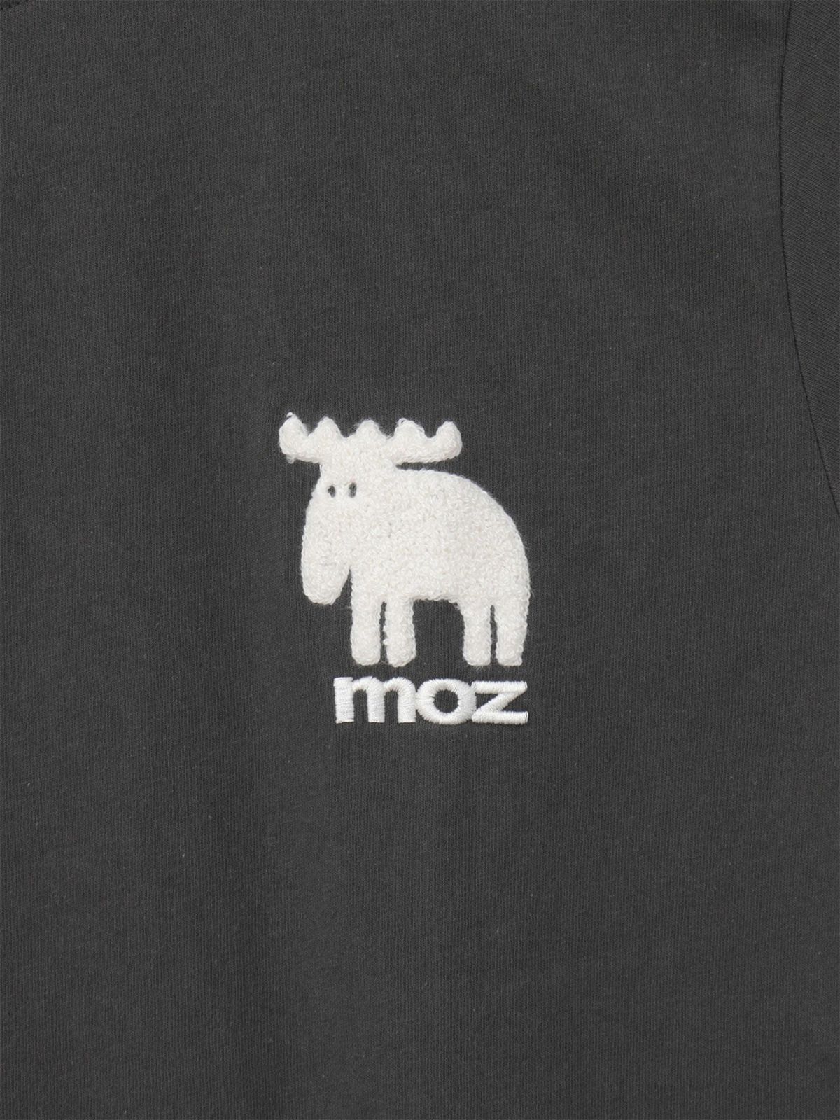 【moz】エルク ワンポイントサガラ刺繍入りTシャツ〔別注〕