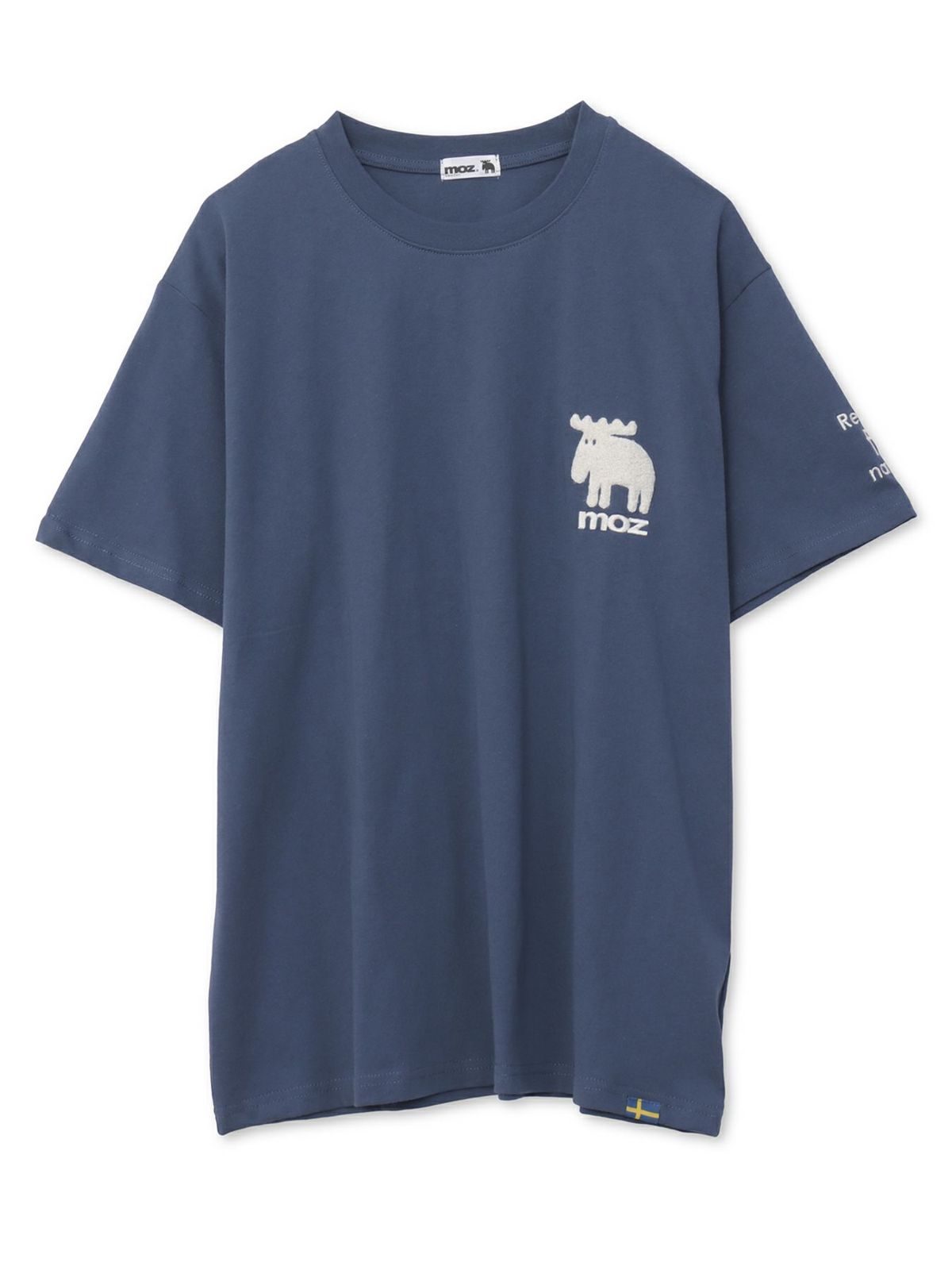 【moz】エルク ワンポイントサガラ刺繍入りTシャツ〔別注〕