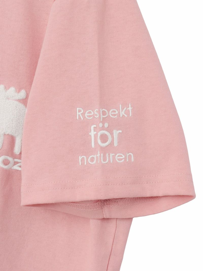 【moz】エルク ワンポイントサガラ刺繍入りTシャツ〔別注〕