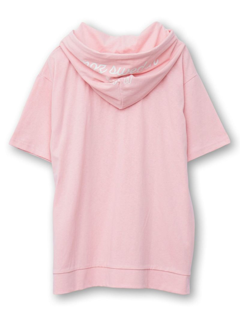 【moz】エルク ワンポイントサガラ刺繍入り半袖TEEパーカー〔別注〕