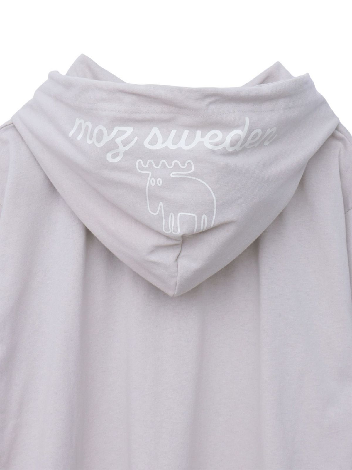 【moz】エルク ワンポイントサガラ刺繍入り半袖TEEパーカー〔別注〕