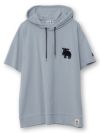 【moz】エルク ワンポイントサガラ刺繍入り半袖TEEパーカー〔別注〕
