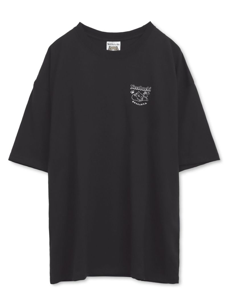 【NECOBUCHI-SAN】猫渕さんサガラ刺繍BIGシルエットTシャツ