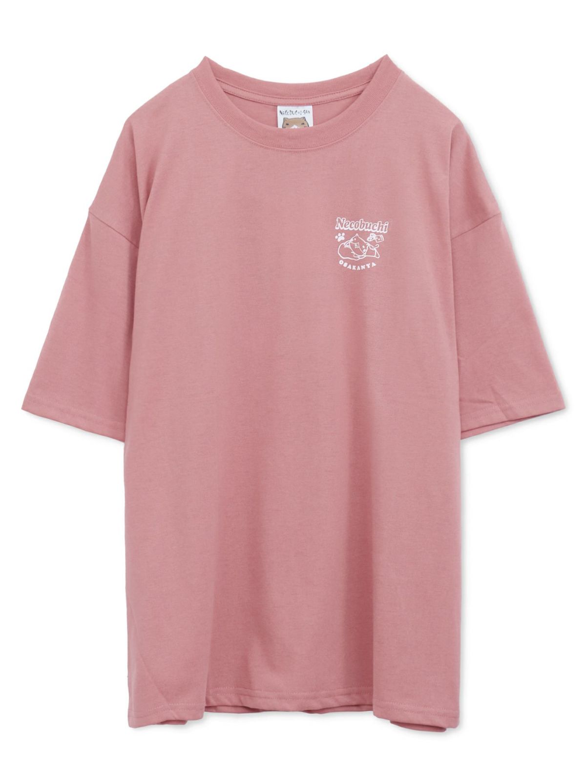 【NECOBUCHI-SAN】猫渕さんサガラ刺繍BIGシルエットTシャツ