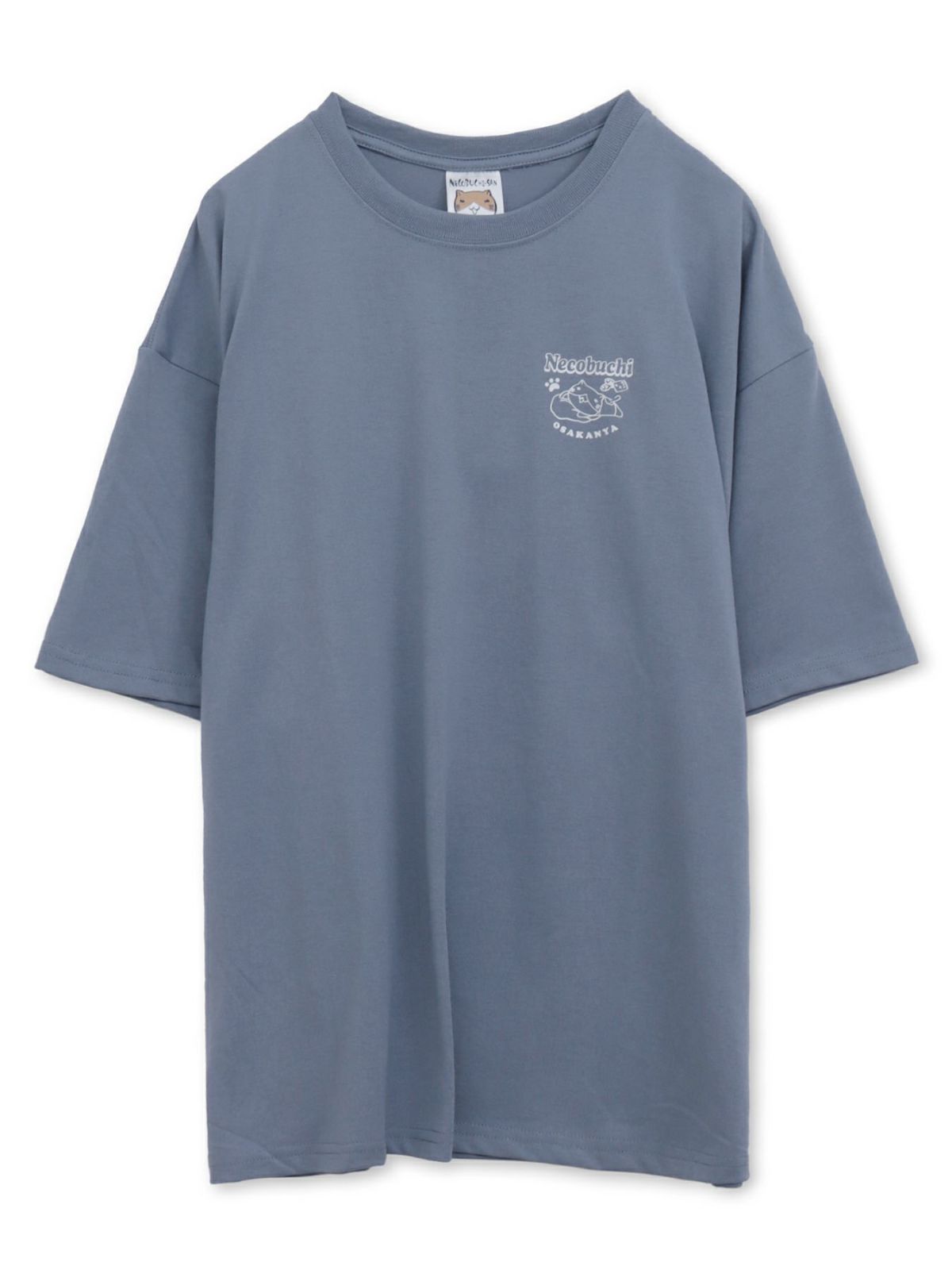 【NECOBUCHI-SAN】猫渕さんサガラ刺繍BIGシルエットTシャツ