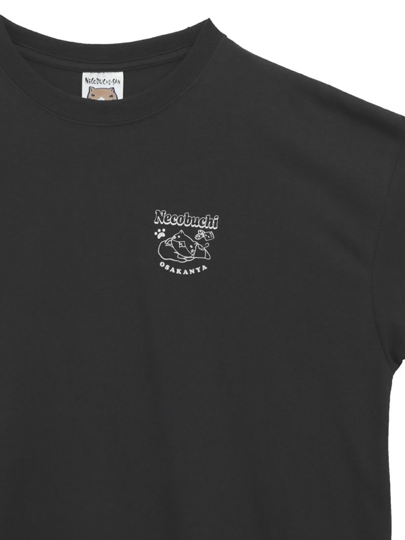【NECOBUCHI-SAN】猫渕さんサガラ刺繍BIGシルエットTシャツ