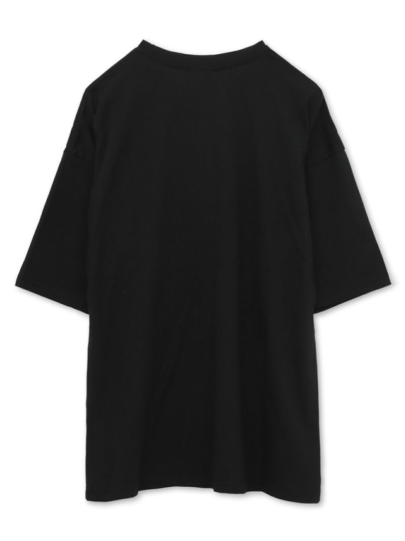 【NECOBUCHI-SAN】猫渕さん総刺繍BIGシルエット ポケット付きTシャツ