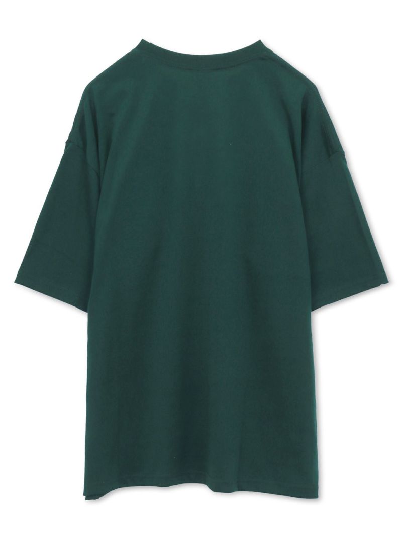 【NECOBUCHI-SAN】猫渕さん総刺繍BIGシルエット ポケット付きTシャツ