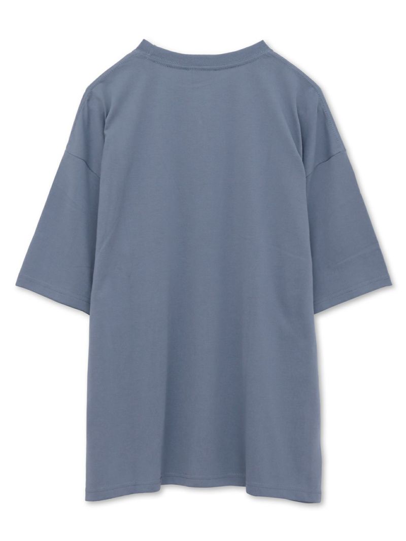 【NECOBUCHI-SAN】猫渕さん総刺繍BIGシルエット ポケット付きTシャツ