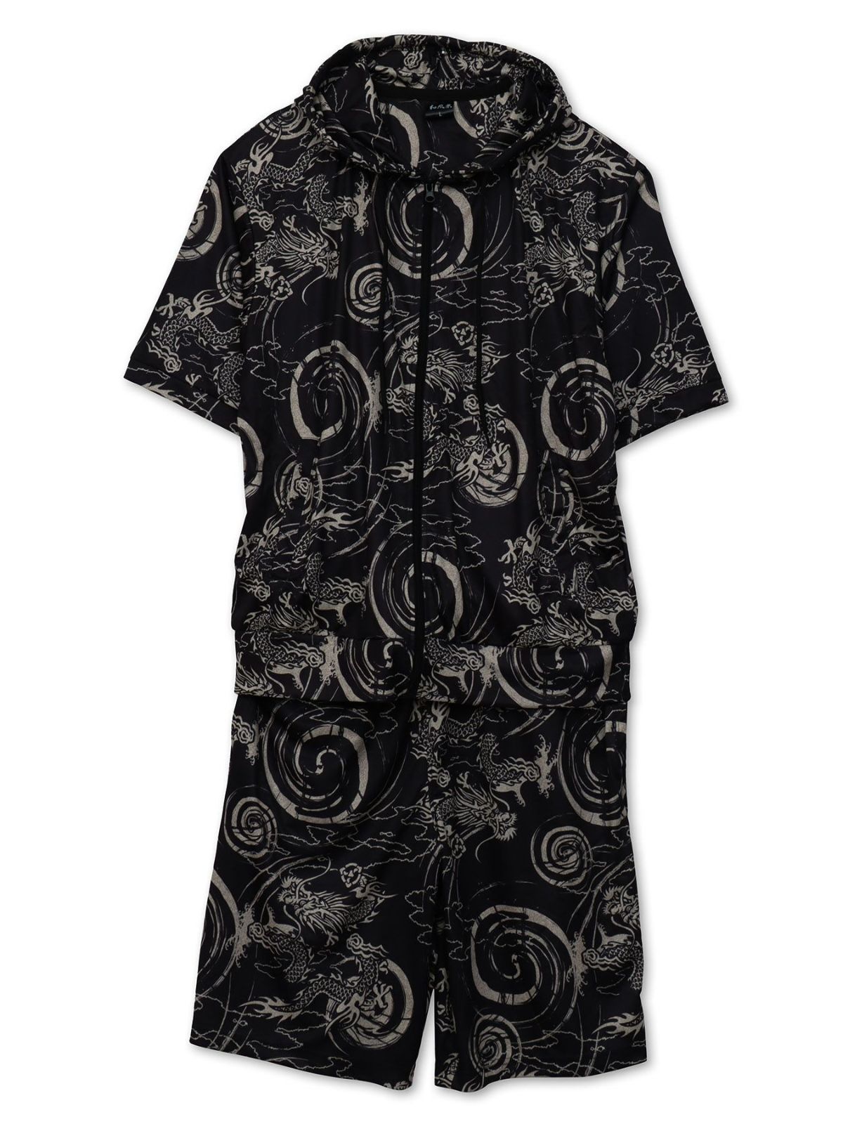 【和風景】和柄総柄 接触冷感素材セットアップ