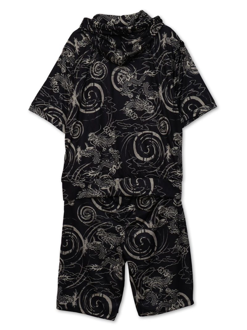 【和風景】和柄総柄 接触冷感素材セットアップ