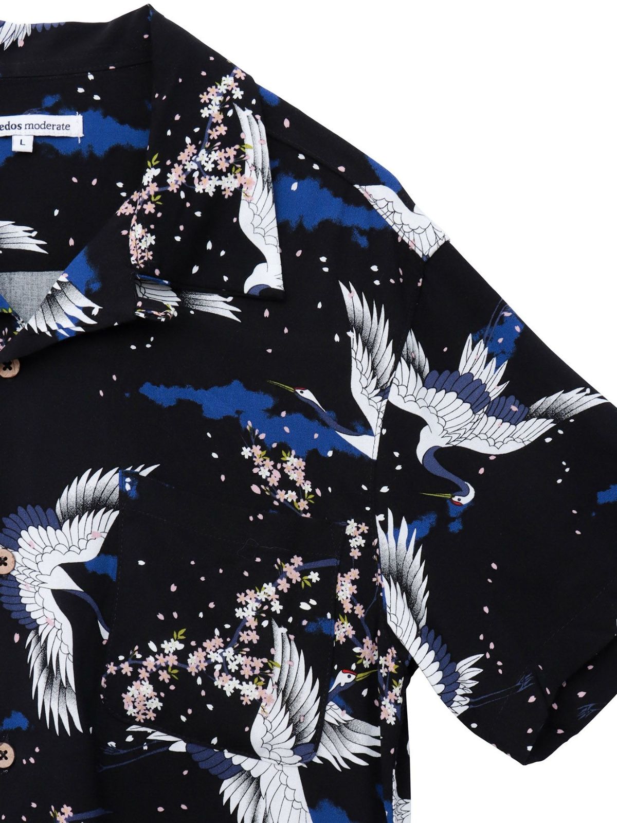 和柄プリントレーヨンアロハシャツ