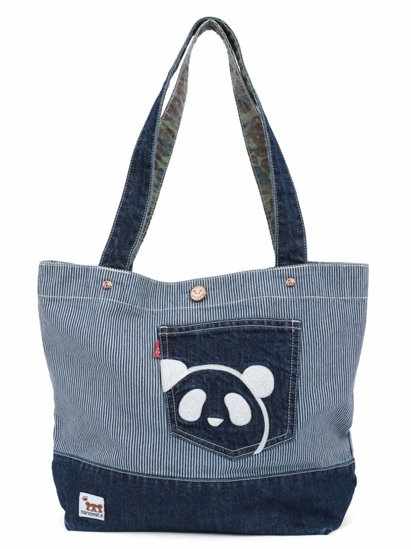 【PANDIESTA JAPAN】熊猫謹製 刺繍トートバッグ