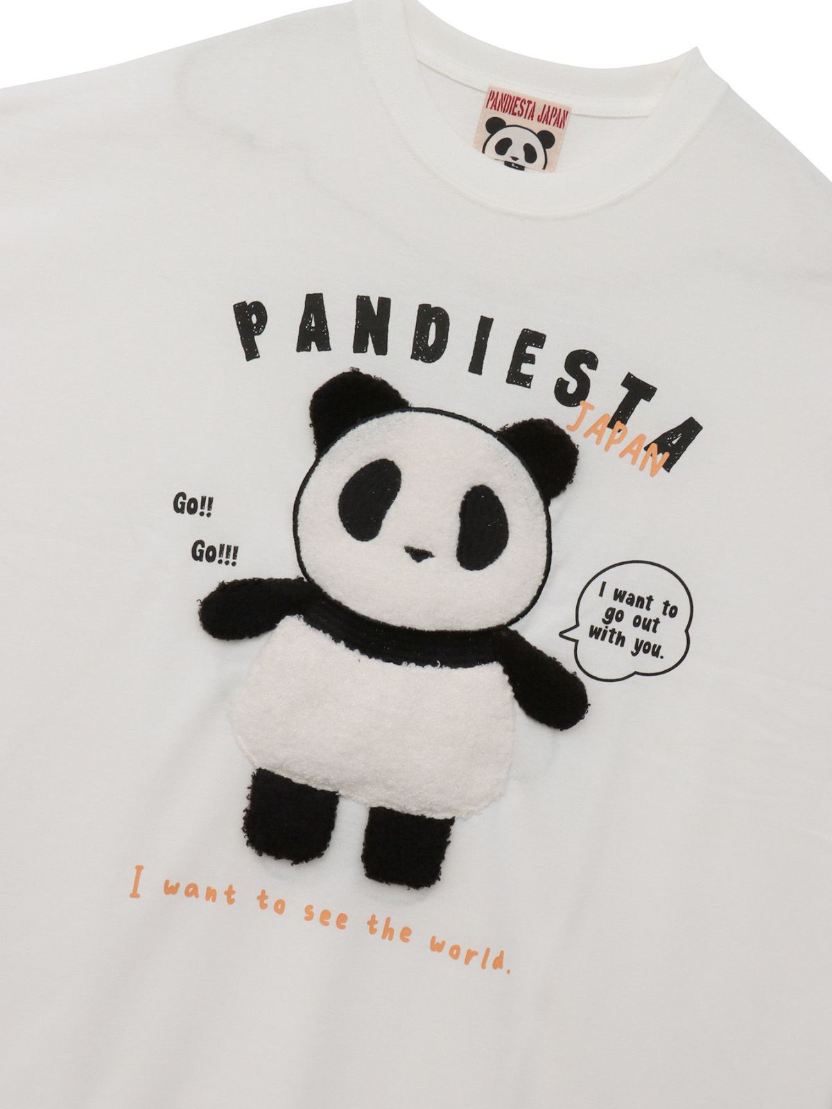 【PANDIESTA JAPAN】ぬいぐるみ風アップリケBIGシルエットTシャツ