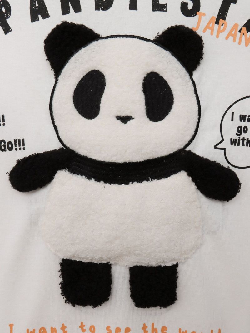 【PANDIESTA JAPAN】ぬいぐるみ風アップリケBIGシルエットTシャツ