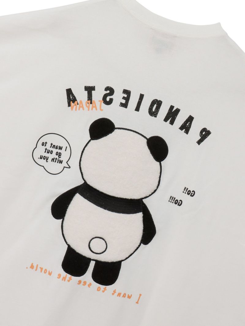 【PANDIESTA JAPAN】ぬいぐるみ風アップリケBIGシルエットTシャツ