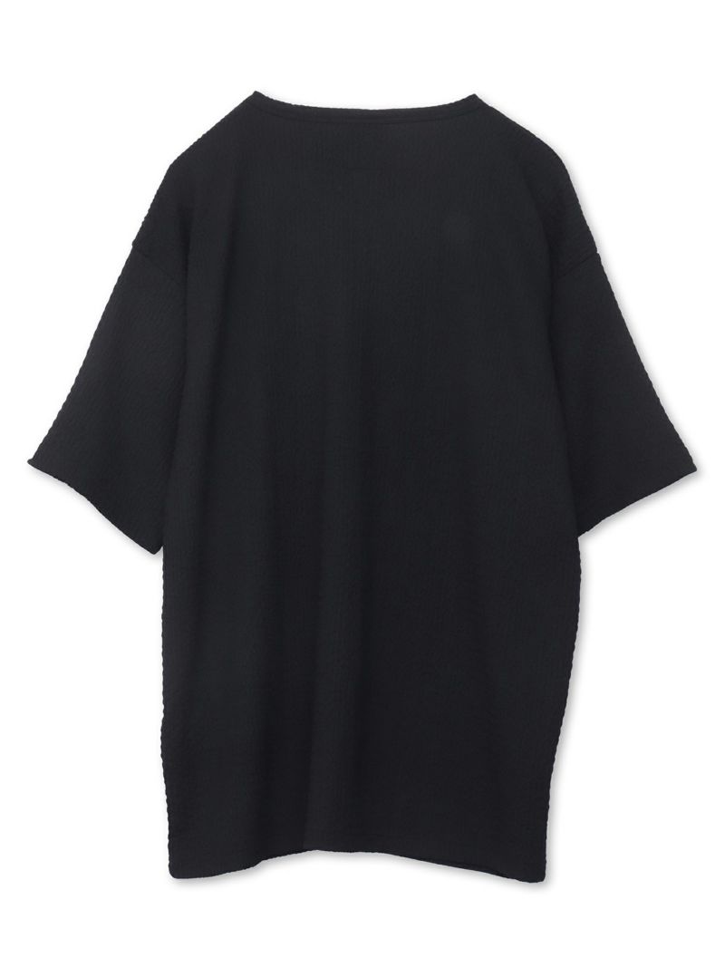 【雅結】桜刺繍 楊柳生地VネックTシャツ