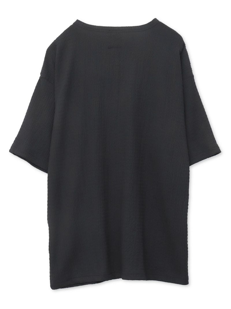 【雅結】桜刺繍 楊柳生地VネックTシャツ