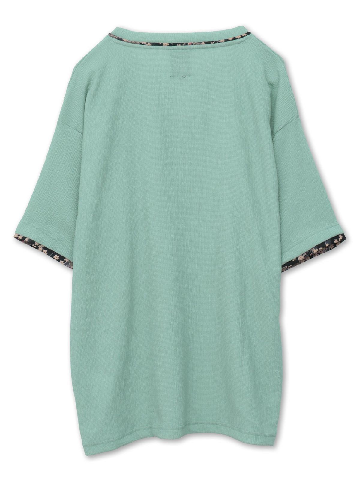 【雅結】和生地遣いY字ヘンリーネックTシャツ