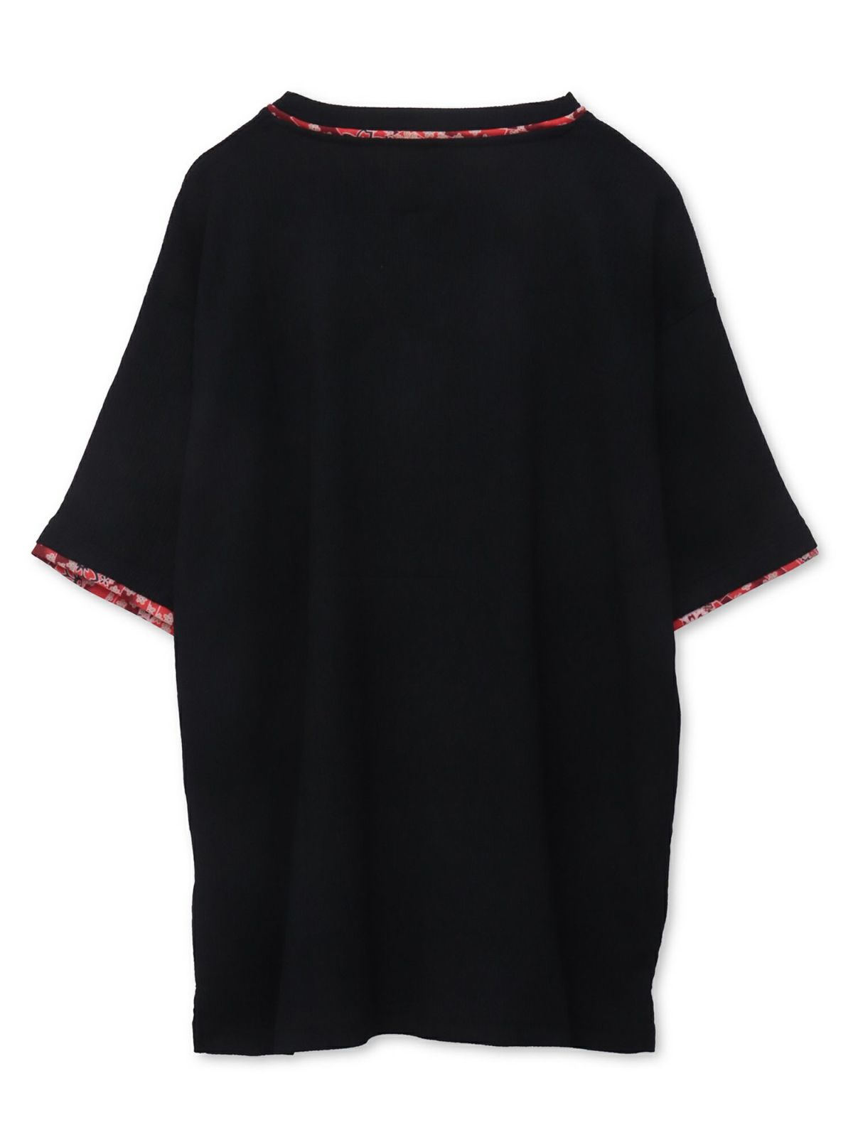 【雅結】和生地遣いY字ヘンリーネックTシャツ