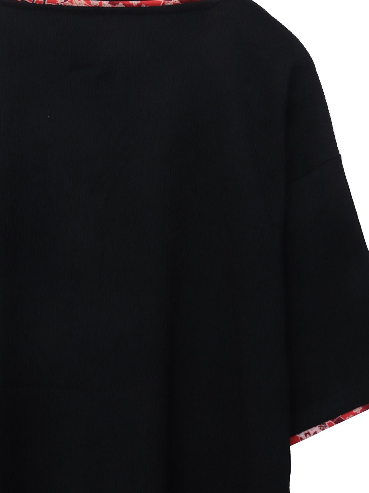 【雅結】和生地遣いY字ヘンリーネックTシャツ