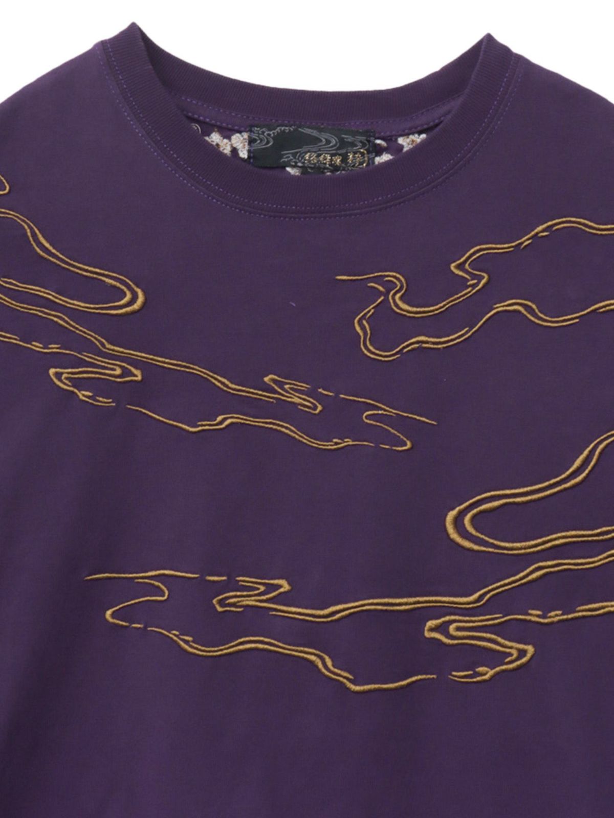 【絡繰魂・粋】“枝垂れ桜と九尾の狐”総刺繍 段染めグラデーションTシャツ