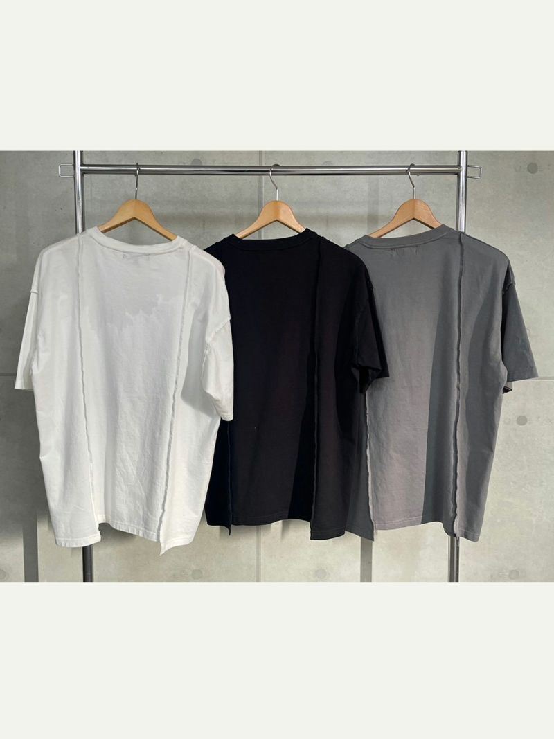 【DAKU】カラスプリント 変形Tシャツ