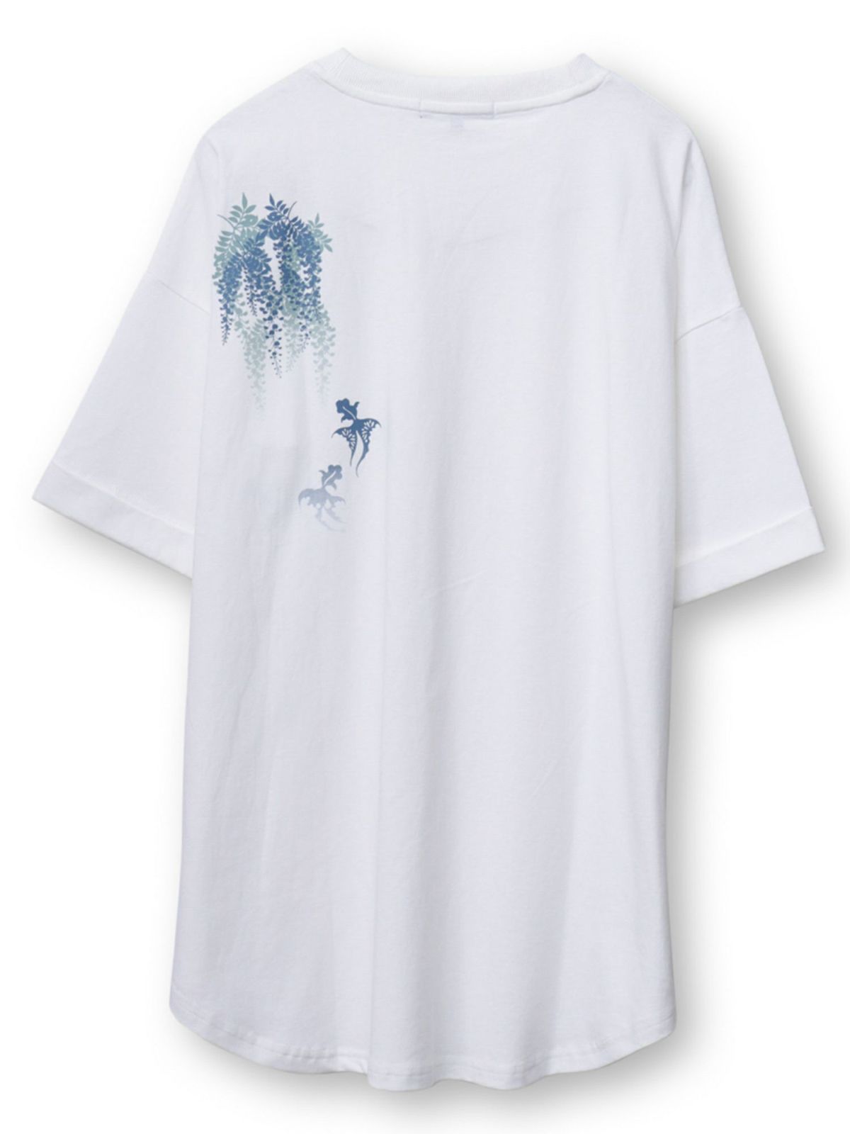 【雅結】藤と金魚プリント チュニックTシャツ