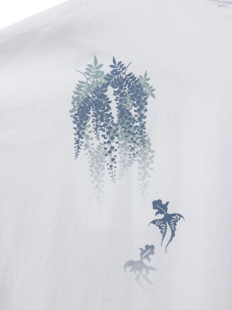 【雅結】藤と金魚プリント チュニックTシャツ