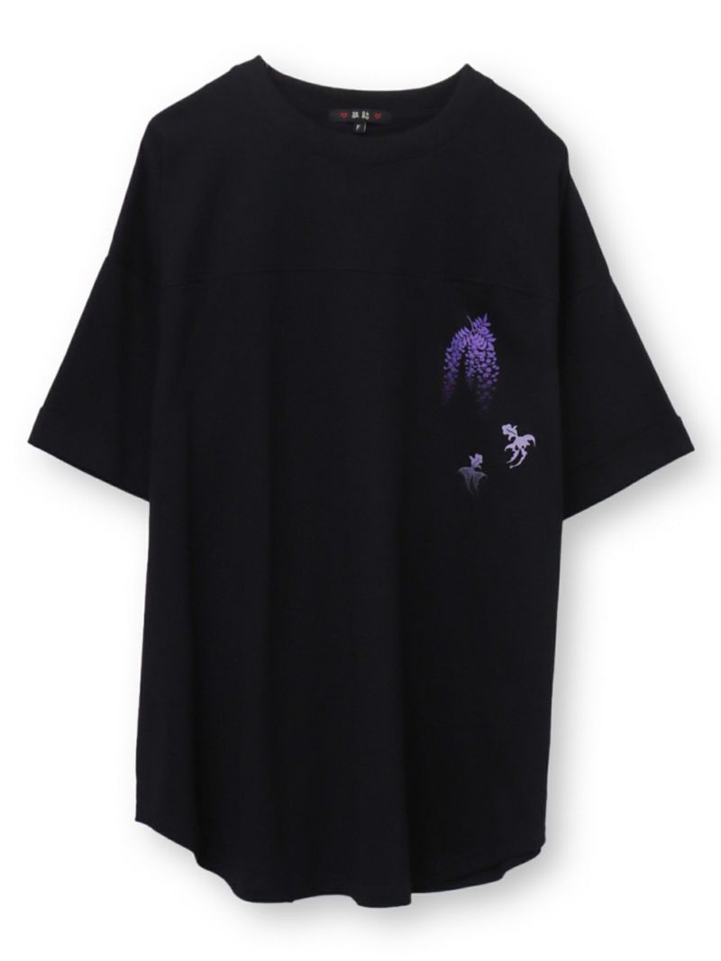 【雅結】藤と金魚プリント チュニックTシャツ