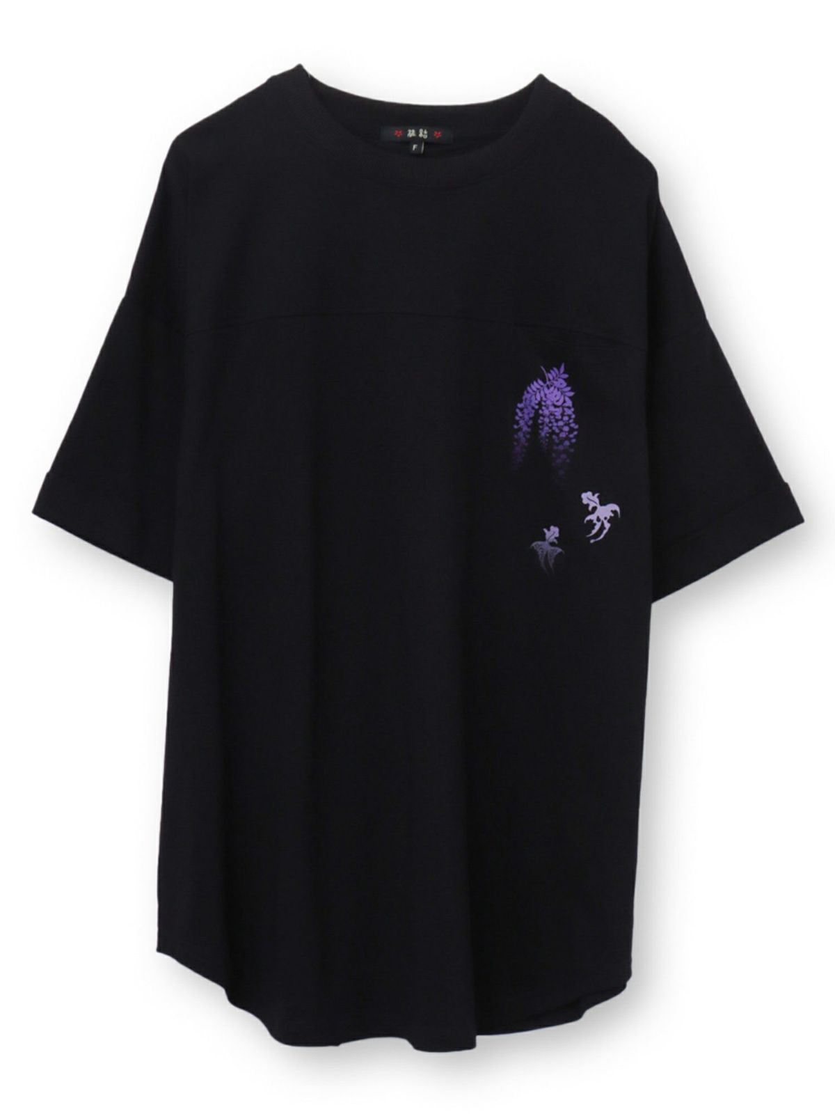 【雅結】藤と金魚プリント チュニックTシャツ