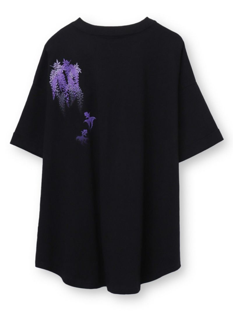 【雅結】藤と金魚プリント チュニックTシャツ