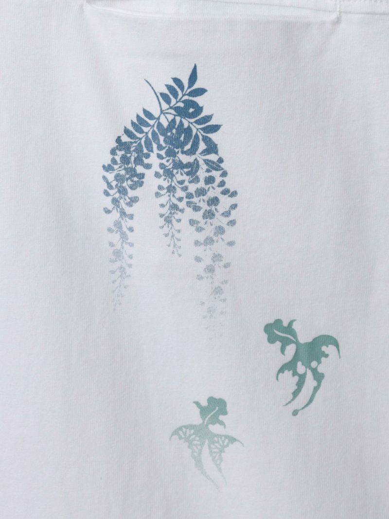 【雅結】藤と金魚プリント チュニックTシャツ